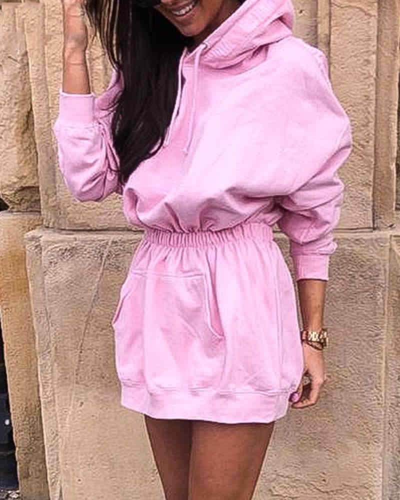 Women's Hooded Mini Dress Women's Hooded Mini Dress