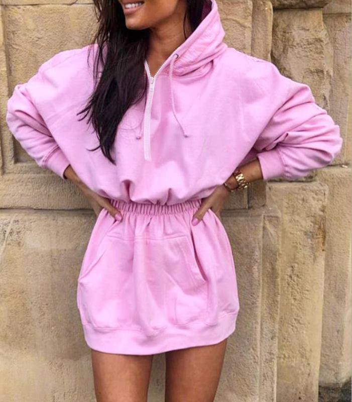 Women's Hooded Mini Dress Women's Hooded Mini Dress
