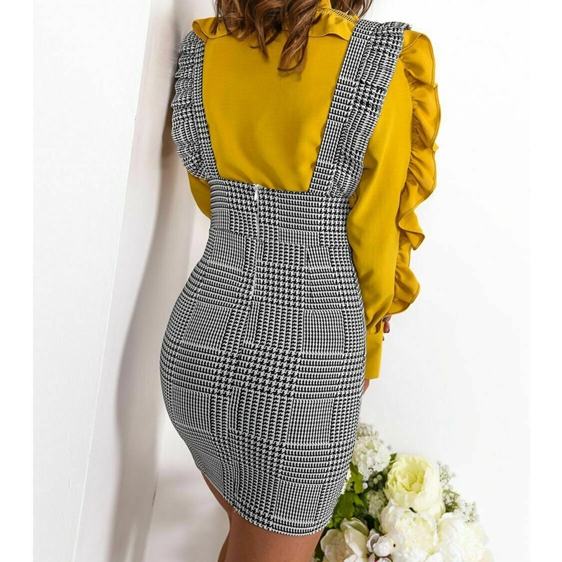 Women's Ruffled High Waist Dress Women's Ruffled High Waist Dress