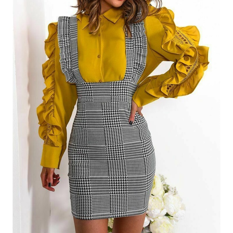 Women's Ruffled High Waist Dress Women's Ruffled High Waist Dress