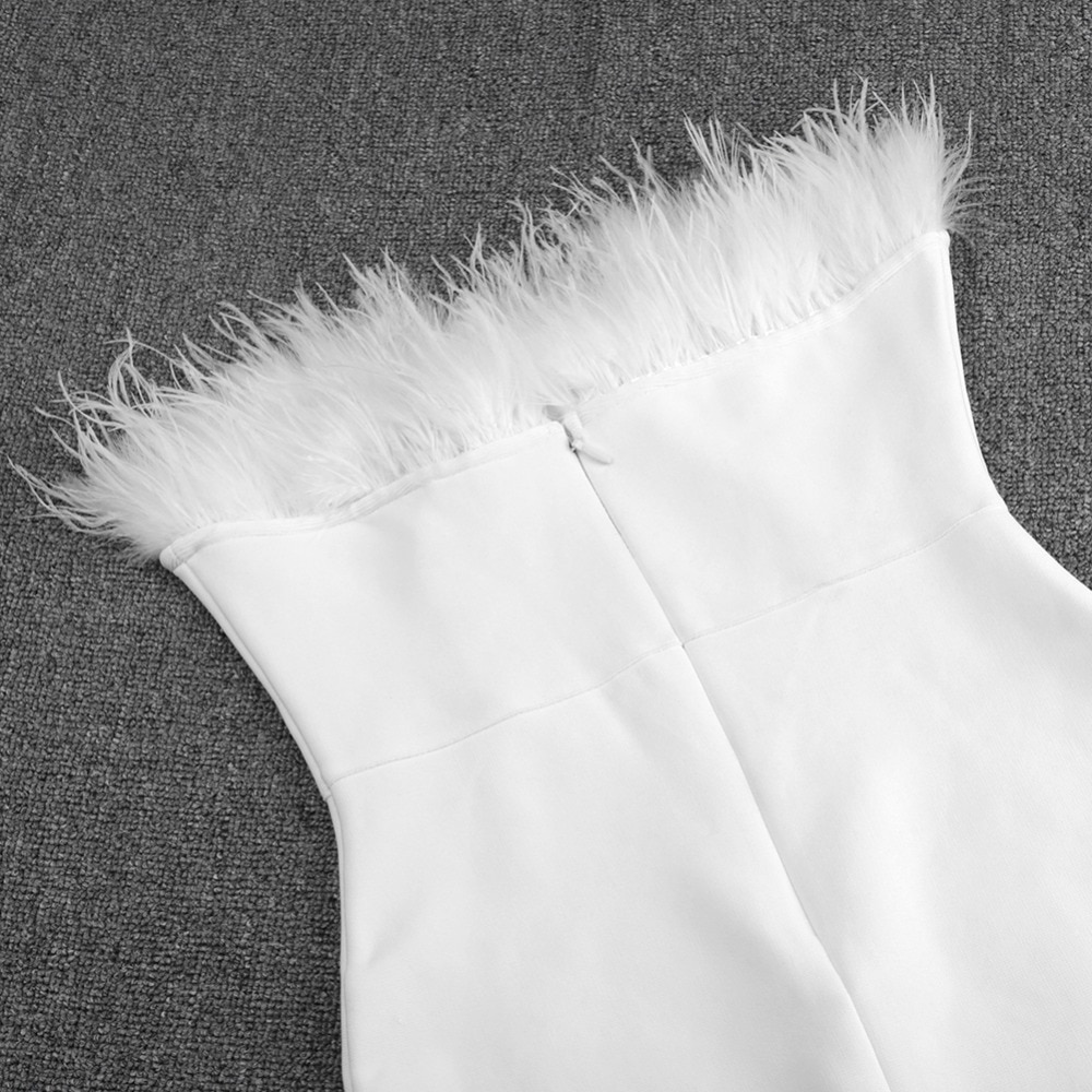 Women's Fur Trim Party Dress