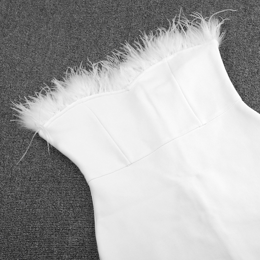 Women's Fur Trim Party Dress